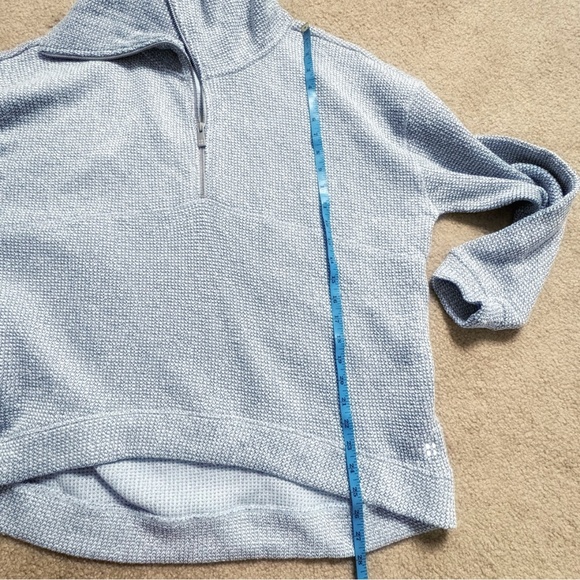 NWT Sweaty Betty Sweatshirt Restful Boucle Half Zip Sweatshirt Salt Blue Large - Picture 10 of 16